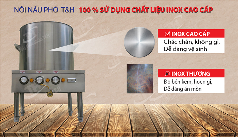 NỒI NẤU PHỞ ĐIỆN T&H 70 LÍT
